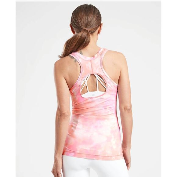 NWT Athleta Nitro Tank Top - 1X - Island Coral/ Bright White - 1x - Picture 2 of 5